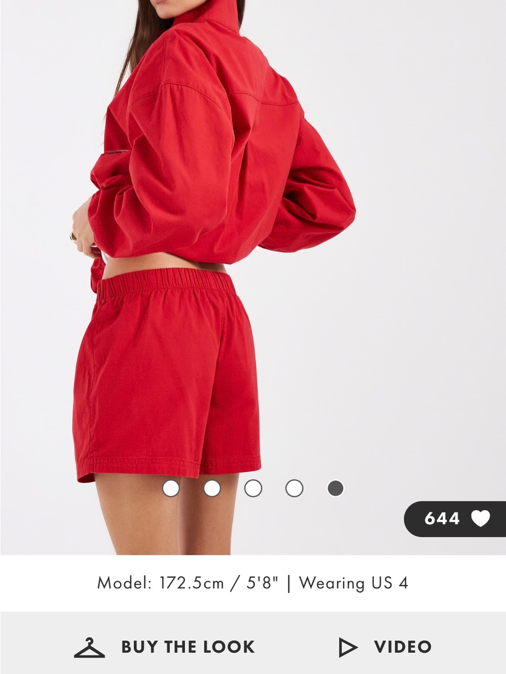 ASOS Design pull-on Red Elastic Drawstring Shorts - Picture 5 of 8